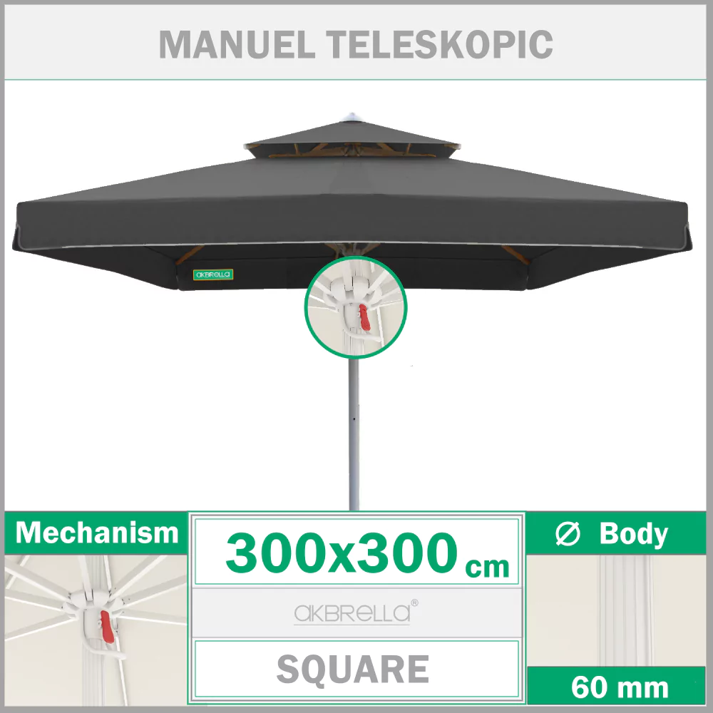 300x300 Manuel teleskopik Градински чадър