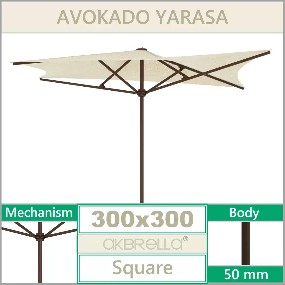 Poolschirm 300x300 cm Avokado