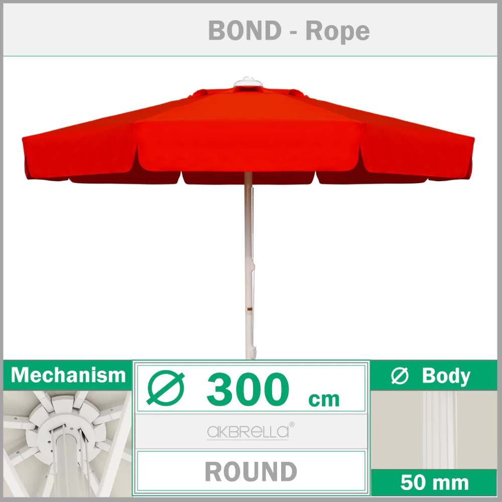 Poolschirm ø 300 cm Bond Angeseilt