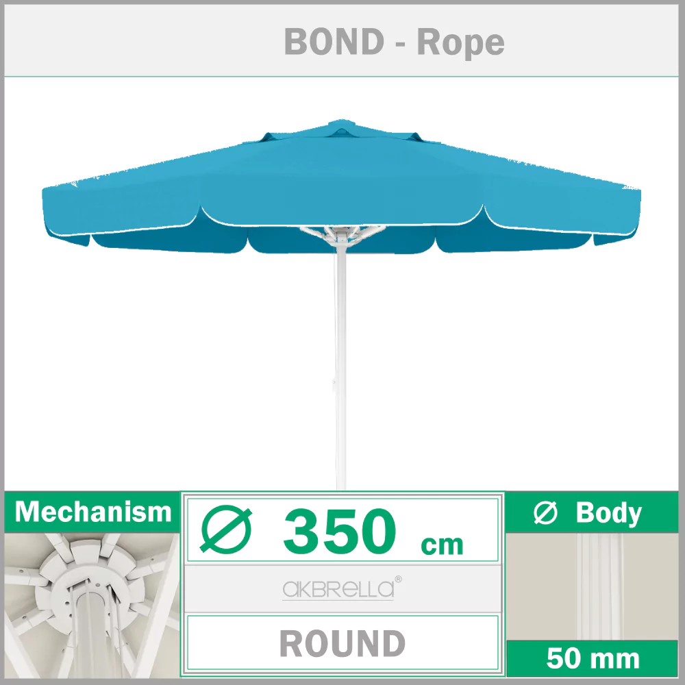 Poolschirm ø 350 cm Bond Angeseilt