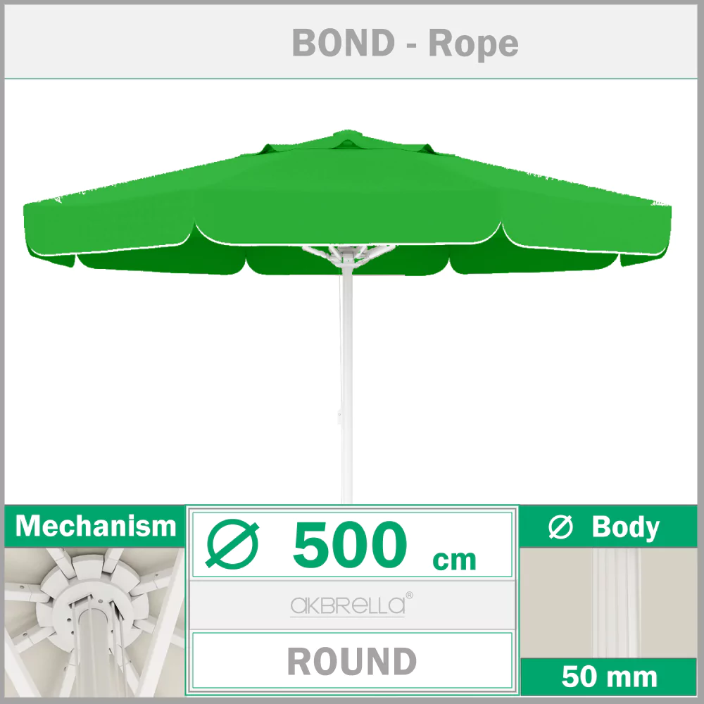 Poolschirm ø 500 cm Bond Angeseilt