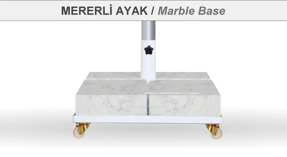 Mermerli şemsiye ayağı