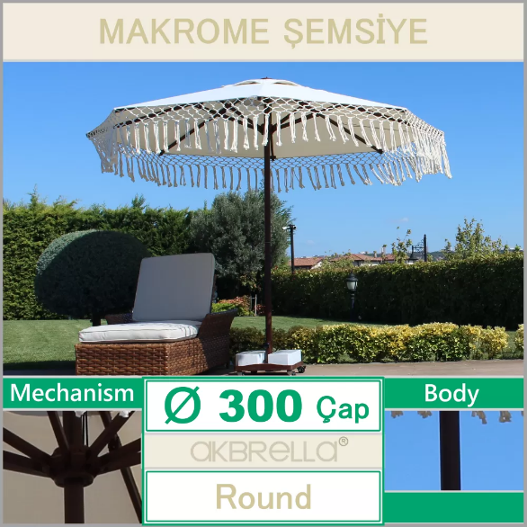 Parapluie de piscine ø 300 cm Makrome