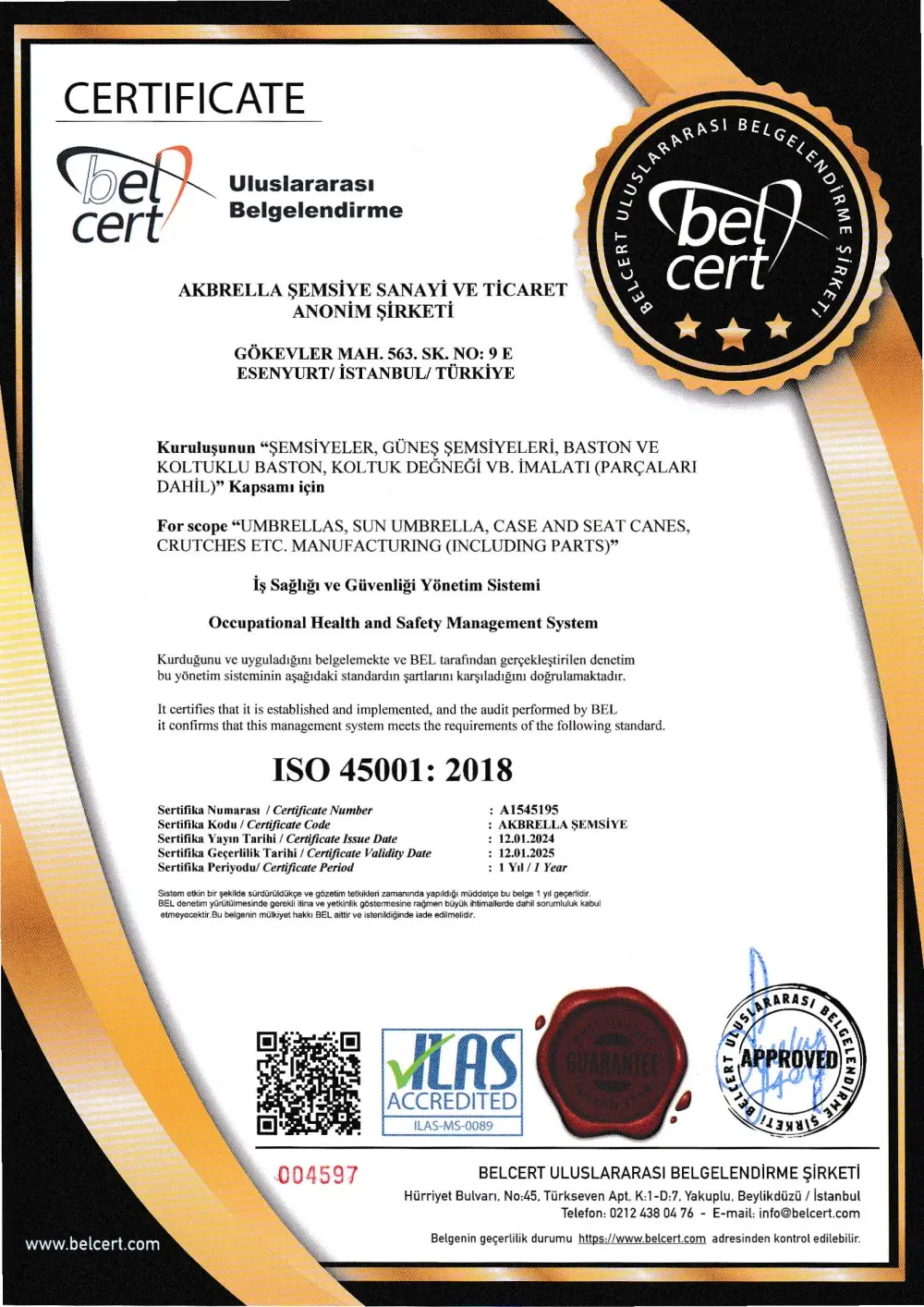 ISO 45001: 2018